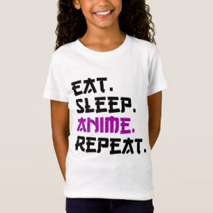 Eet Slaap Anime Herhaal T-shirt
