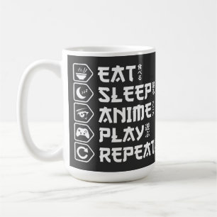 Eet Slaap Anime Speel Herhaal Otaku Anime Levensst Koffiemok