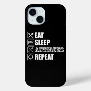 Eet. Slaap. Antieke. Herhaal iPhone 15 Case