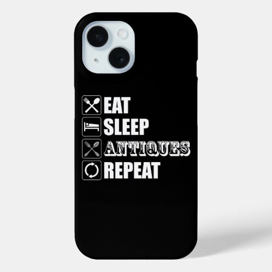Eet. Slaap. Antieke. Herhaal Case-Mate iPhone Case (Achterkant)