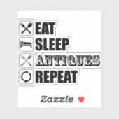 Eet. Slaap. Antieke. Herhaal Sticker (Vel)