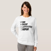 Eet. Slaap. Antieke. Herhaal T-shirt (Voorkant volledig)