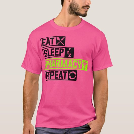 Eet Slaap Apotheek Herhaal beroep Doc Doctor SL T-shirt (Voorkant)