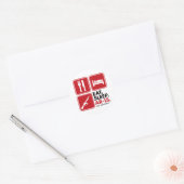 Eet Slaap AR-15 - Rood Ronde Sticker (Envelop)