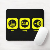 Eet. Slaap. Archerie. Mousepad Muismat (Met muis)