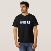 Eet Slaap B-Ball - Basketbal - Blauw T-shirt (Voorkant volledig)