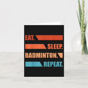 Eet Slaap Badminton Herhaal Kaart