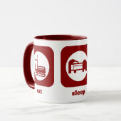 Eet. Slaap. Badminton. Mok (Voorkant links)