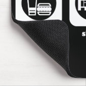 Eet. Slaap. Badminton. Mouepad Muismat (Hoek)