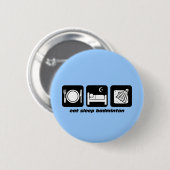 eet slaap badminton ronde button 5,7 cm (Voorkant /achterkant)
