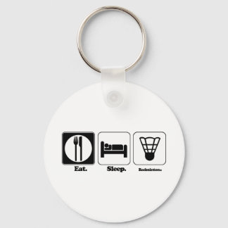 eet slaap badminton sleutelhanger
