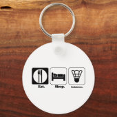 eet slaap badminton sleutelhanger (Voorkant)