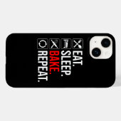 Eet. Slaap. Bak. Herhaal Case-Mate iPhone Case (Achterkant (horizontaal))