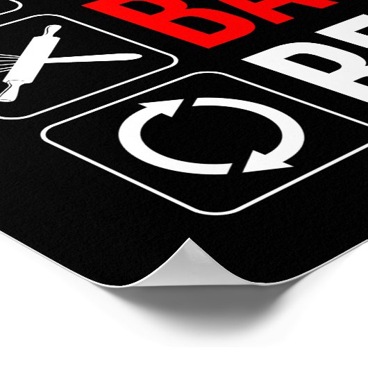 Eet. Slaap. Bak. Herhaal Poster (Hoek)