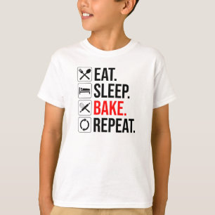Eet. Slaap. Bak. Herhaal T-shirt