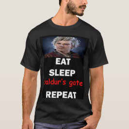 Eet Slaap Baldurs Gate Herhaal T-shirt