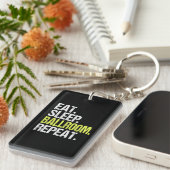 Eet Slaap Ballroom Repea Danser Verjaardag Sleutelhanger (Voorkant Rechts)