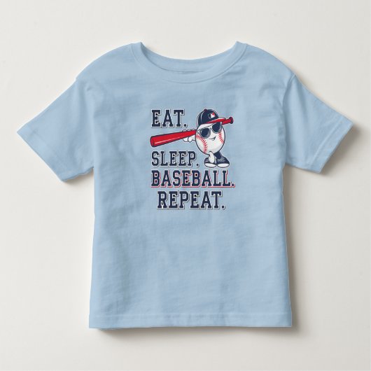 Eet. Slaap. Baseball. RepeatT-Shirt Kinder Shirts (Voorkant)