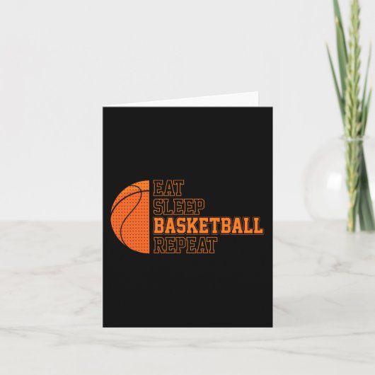 Eet. Slaap. Basketbal. Herhaal. Basketball Player Kaart (Voorkant)
