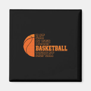 Eet. Slaap. Basketbal. Herhaal. Basketball Player Magneet