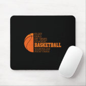 Eet. Slaap. Basketbal. Herhaal. Basketball Player Muismat (Met muis)