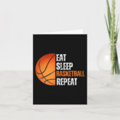 Eet Slaap Basketbal Herhaal cadeau voor Basketbal  Kaart (Voorkant)