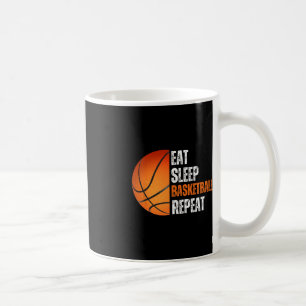 Eet Slaap Basketbal Herhaal cadeau voor Basketbal Koffiemok