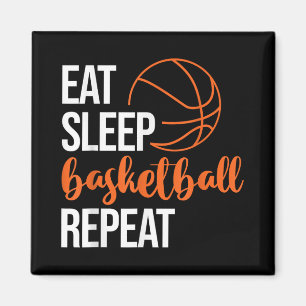 Eet Slaap Basketbal Herhaal Leuke Sport Motivatie Magneet