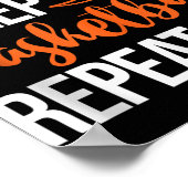 Eet Slaap Basketbal Herhaal Leuke Sport Motivatie  Poster (Hoek)