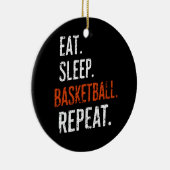 Eet Slaap Basketbal Herhaal Retro  Keramisch Ornament (Rechts)