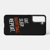 Eet Slaap Basketbal Herhaal Retro Samsung Galaxy Hoesje (Achterkant horizontaal)