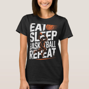 Eet Slaap Basketbal Herhaal, Speler, Jongens, Meis T-shirt