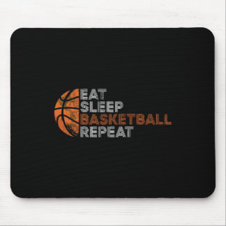 Eet slaap basketbal herhalen voor mannen vrouwen v muismat