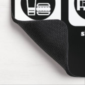 Eet. Slaap. Basketbal. Mousepad Muismat (Hoek)