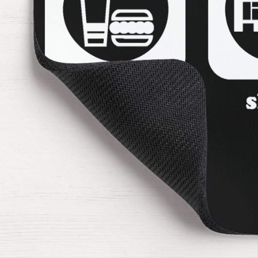 Eet. Slaap. Basketbal. Mousepad Muismat (Hoek)