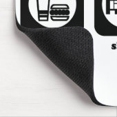 Eet. Slaap. Basketbal. Mousepad Muismat (Hoek)