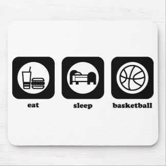 Eet. Slaap. Basketbal. Mousepad Muismat