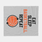 Eet slaap basketbal sport herhalen fleece deken (Voorkant (Horizontaal))