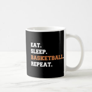 Eet. Slaap. Basketball. Herhalen. t Fun quote hoop Koffiemok