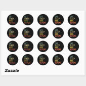 Eet Slaap BBQ Herhaal Rbecue Rbeque Funny Ronde Sticker (Vel)
