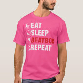 Eet Slaap Beatbox Ghetto Hiphop Beatboxer Rap Arti T-shirt (Voorkant)