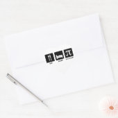 Eet slaap berekenen hart sticker (Envelop)