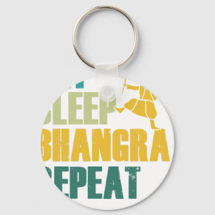 Eet Slaap Bhangra Herhaal Grappige Dansende Punjab Sleutelhanger