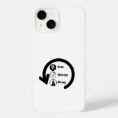 eet slaap bid herhaal Case-Mate iPhone case (Achterkant)