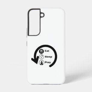 eet slaap bid herhaal samsung galaxy hoesje