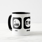 Eet. Slaap. Bike. Mok (Voorkant links)