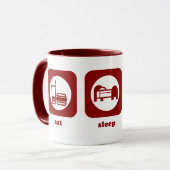 Eet. Slaap. Bike. Mok (Voorkant links)