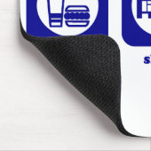 Eet. Slaap. Bike. Mousepad Muismat (Hoek)