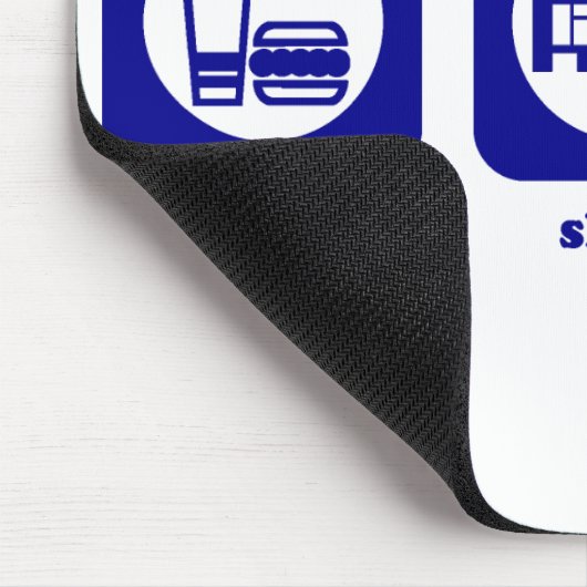 Eet. Slaap. Bike. Mousepad Muismat (Hoek)