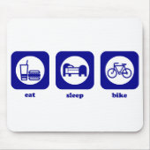 Eet. Slaap. Bike. Mousepad Muismat (Voorkant)